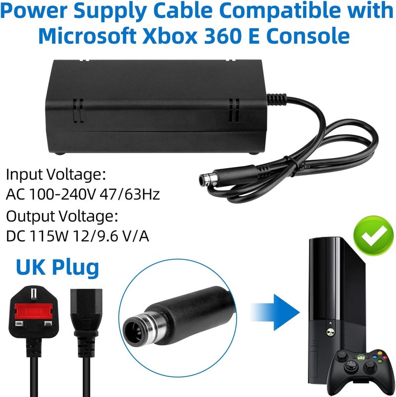 OSTENT UK AC Adapter Charger Power Supply Cable Cord for Microsoft Xbox 360 E Console - Image 2